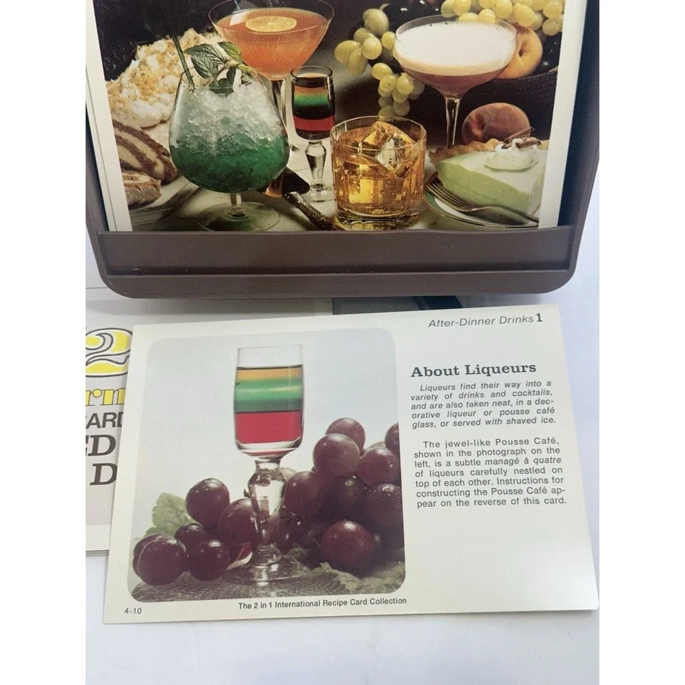 2 In 1 International Recipe Card Collection 1977 Drinks & Hors D'oeuvre Complete